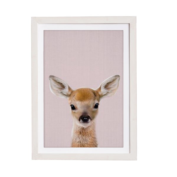 Картина за стена в рамка Baby Deer, 30 x 40 cm Rose Baby Deer - Querido Bestiario