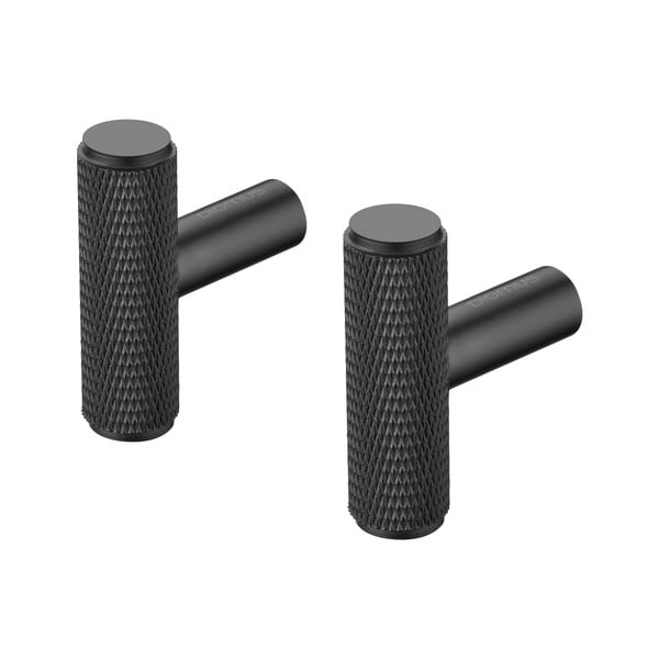 Черни стенни метални куки в комплект от 2 бр. Rof – Blomus