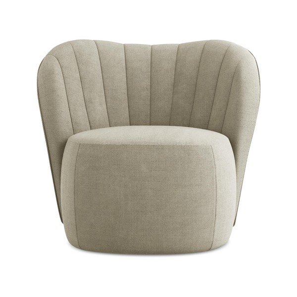 Бежово шенилово кресло Keloa – Makamii-image-1