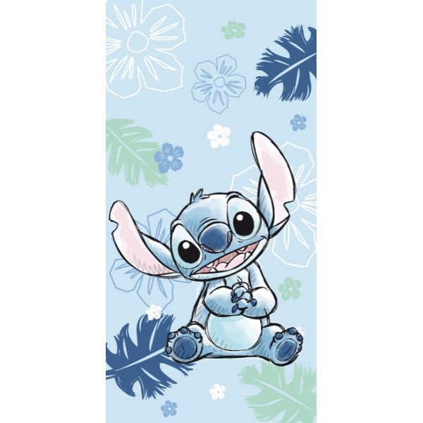Синя памучна детска кърпа 70x140 cm Lilo and Stitch "Ohana Blue" – Jerry Fabrics