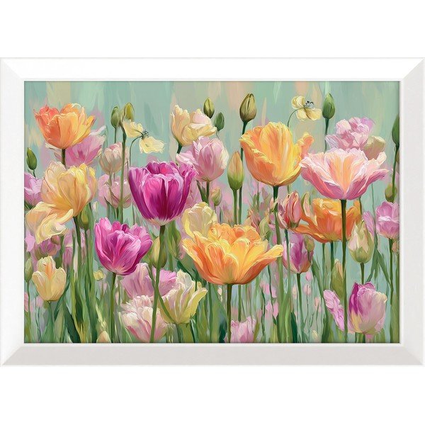 Печатна картина с включена рамка 75x56 cm Spring Tulip – Styler