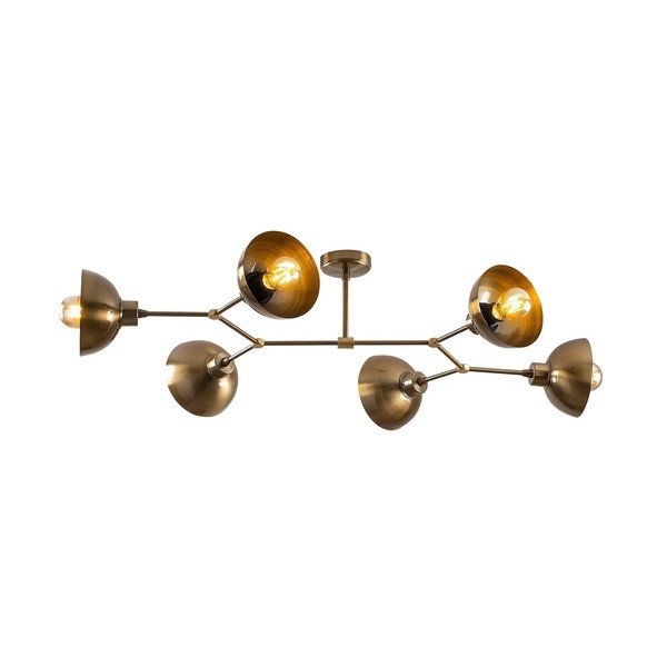 Осветително тяло за таван в златисто с метален абажур 52x102 cm Dram – Opviq lights-image-2