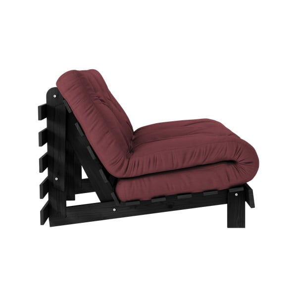 Разтегателен диван в цвят бордо 140 cm Roots Black Night – Karup Design-image-4