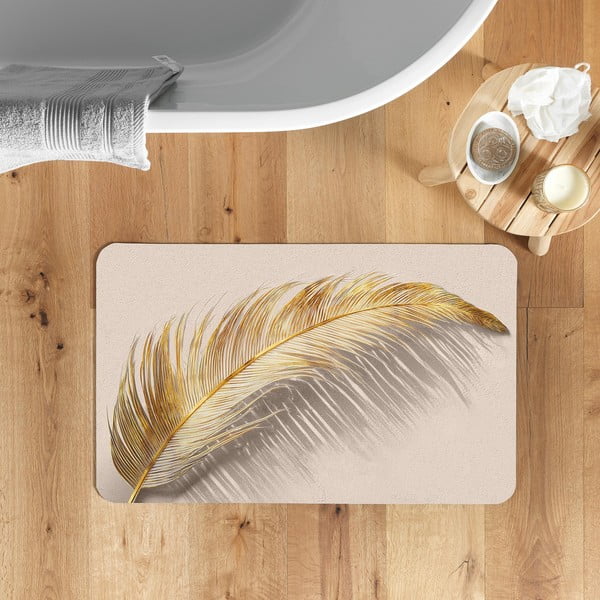 Светлокафяв килим за баня 50x80 cm Angelica – douceur d'intérieur-image-1