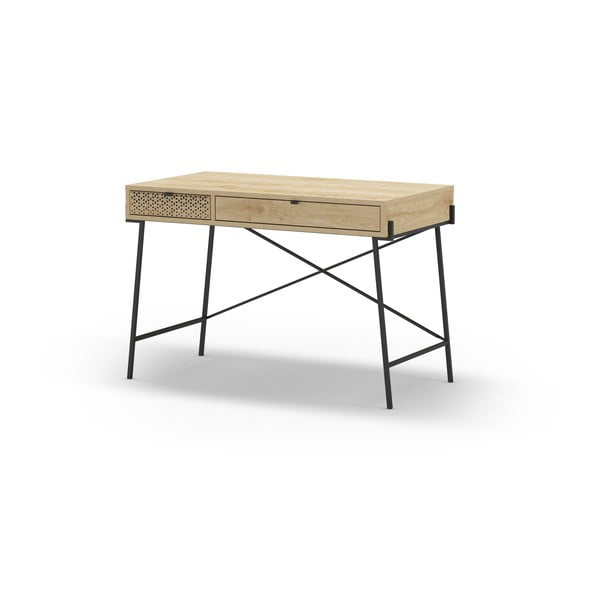 Работна маса от дъб 60x110 cm Ecrin - Marckeric-image-3