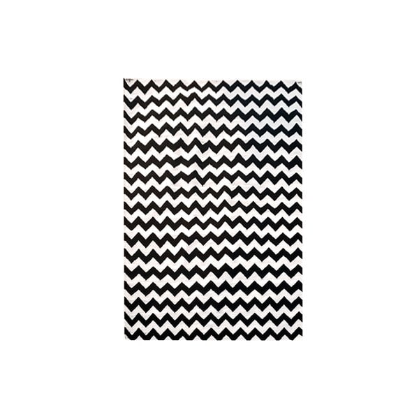 Ručně tkaný koberec Kilim Design Two Black, 160x230 cm