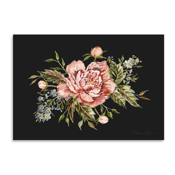 Плакат Букет от розови диви рози на Шийлин Луиз, 30 x 42 cm - Americanflat