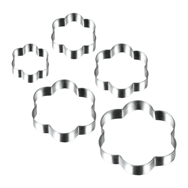 Комплект от 5 формички за бисквитки с форма на цветя Формички за бисквитки - Metaltex
