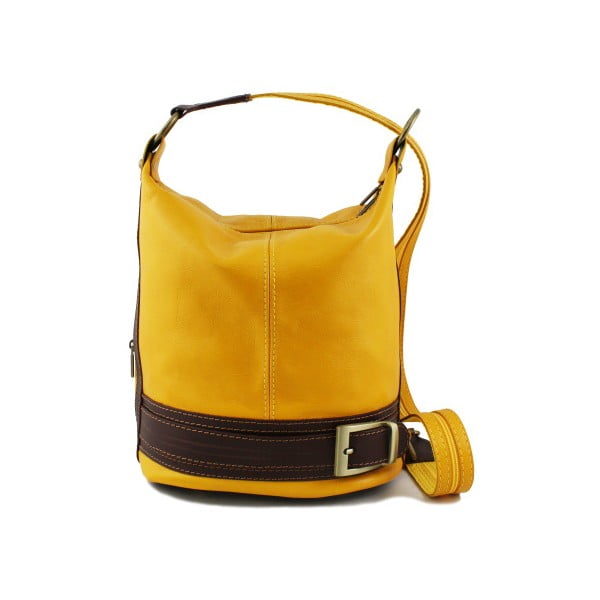 Žlutá kabelka z pravé kůže GIANRO' Melody