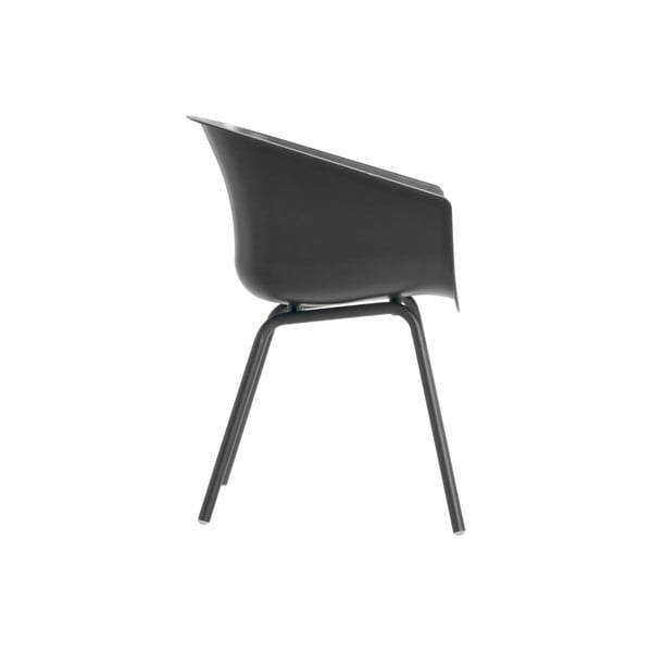 Тъмносиви пластмасови градински столове в комплект от 2 броя Amalia Alu Rondo - Hartman-image-3