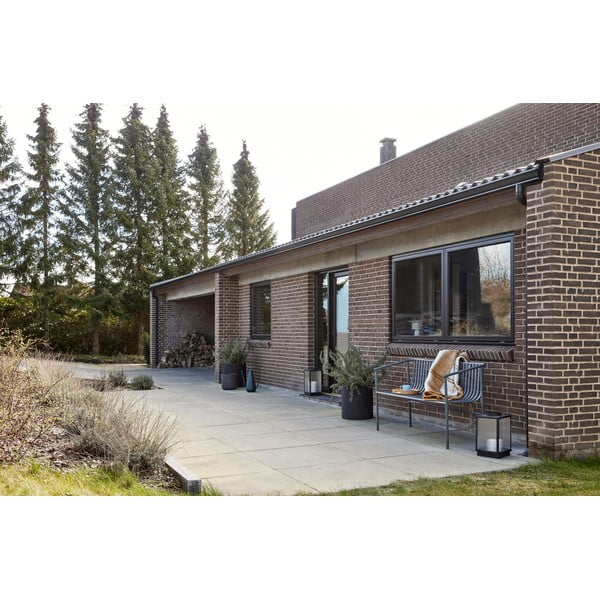 Черна метална градинска пейка Villa – Hübsch-image-1