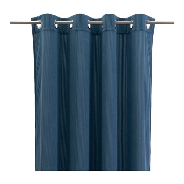 Синьо  перде от рипсено кадифе 140x260 cm Merely – Casa Selección