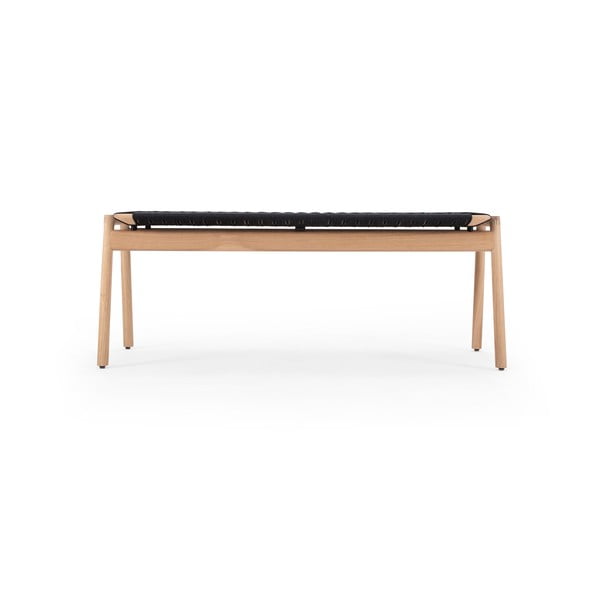 Пейка в черен и естествен цвят Klupa – Gazzda-image-2