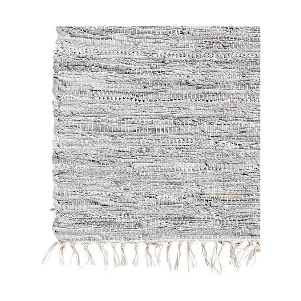 Kožený koberec Nordal 75x150 cm, šedý