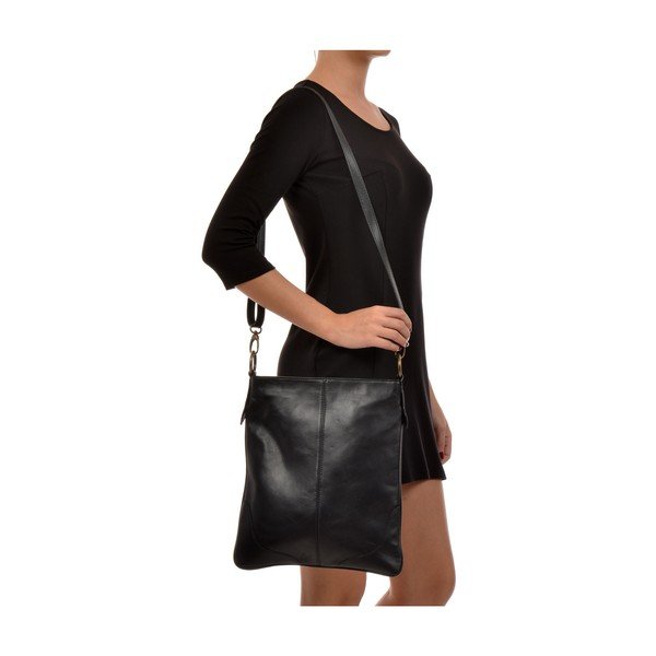 Черна кожена чанта Mangotti Pasca - Mangotti Bags-image-4