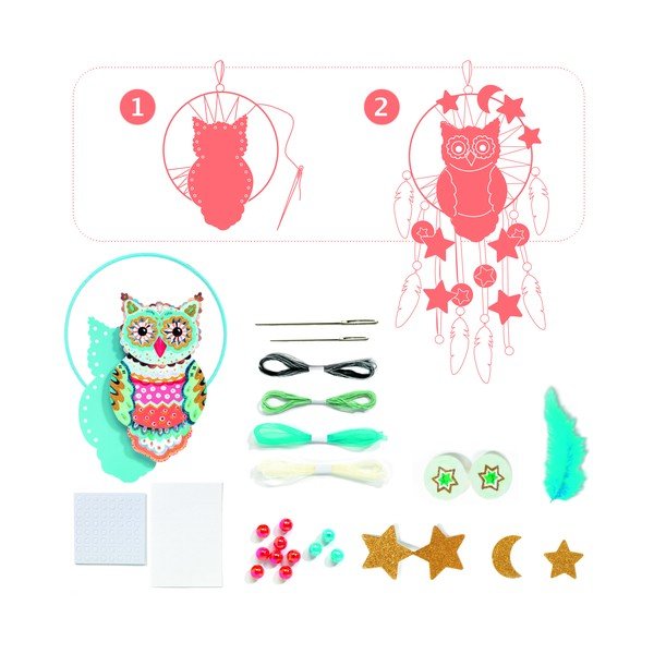 Комплект за изработване на Owl Dreamkeeper - Djeco-image-2