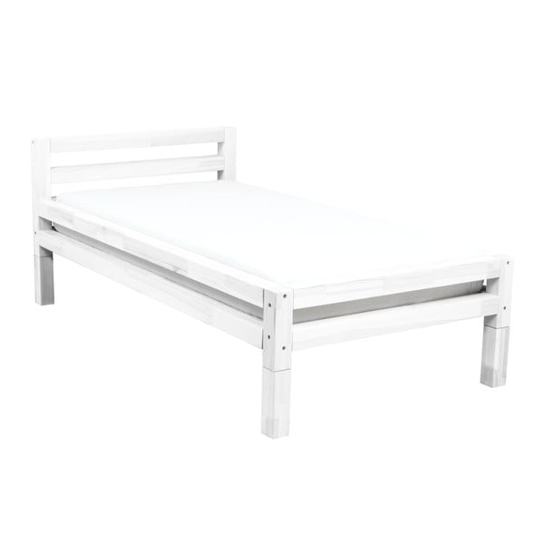 Bílá jednolůžková postel z borovicového dřeva Benlemi Single Puro Uno, 90 x 180 cm-image-1