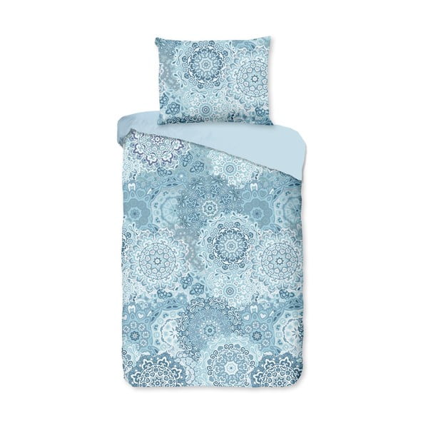 Синьо памучно спално бельо за двойно легло , 160 x 200 cm Mandala - Bonami Selection