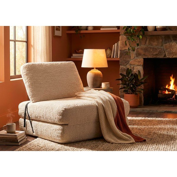 Бяло разтегаемо кресло от прежда с примки от букле Faster – Mauro Ferretti-image-1