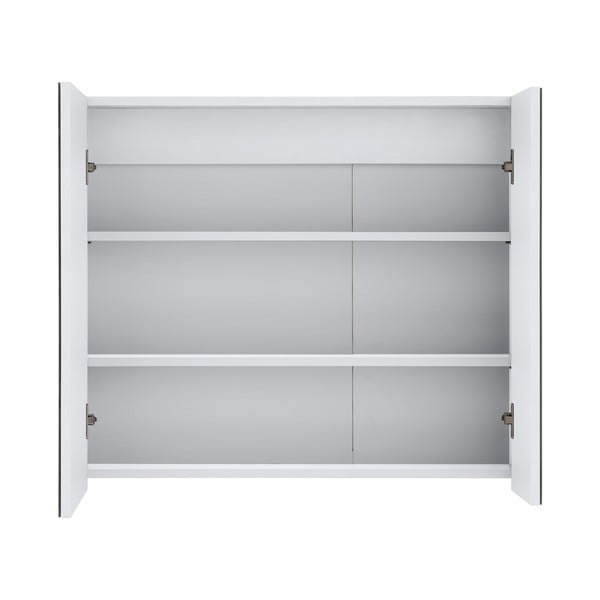 Бял стенен шкаф за баня с огледало , 80 x 70 cm Wisla - Støraa-image-2