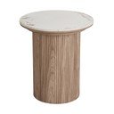 Кръгла странична масичка с плот от имитация на мрамор ø 45 cm Athens – House Nordic