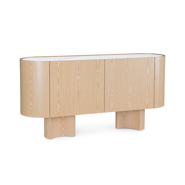 Скрин от декор от дъб  в светло естествен цвят 160x80,5x45,5 cm Otilia – Bizzotto