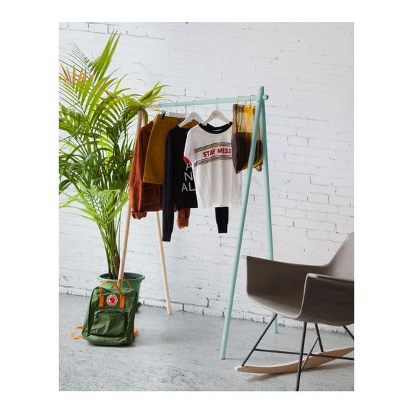 Стелаж за дрехи със светлозелен детайл Минимален - Really Nice Things-image-3