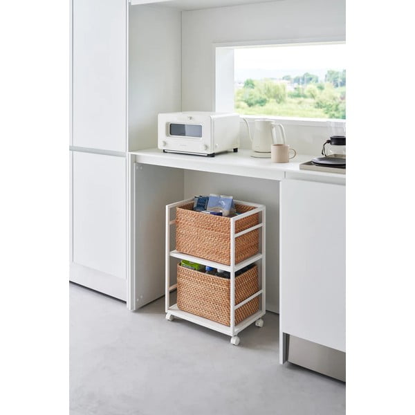 Бял метален подвижен стелаж 42x60 cm Tower – YAMAZAKI-image-4