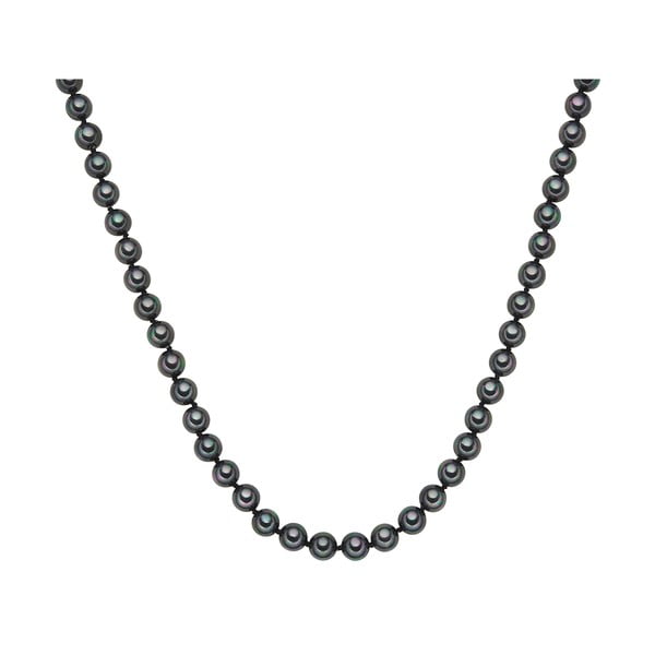 Náhrdelník s antracitově černými perlami Perldesse,  ⌀ 0,8 x délka 40 cm