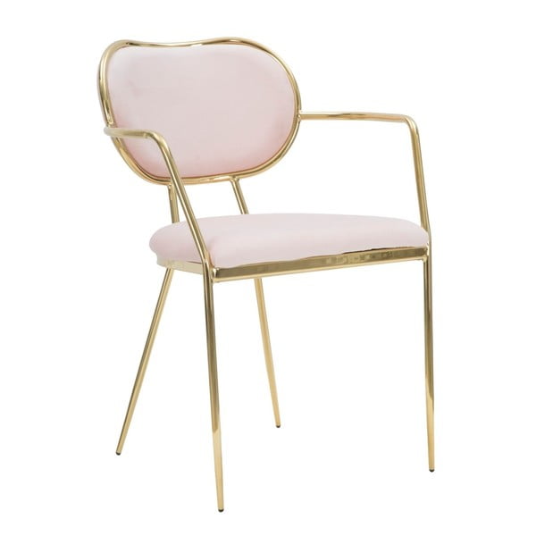 Комплект от 2 розови стола с желязна конструкция Sedia Glam - Mauro Ferretti