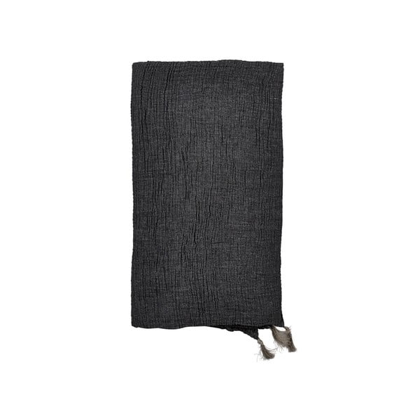 Черна памучна покривка за единично легло 260x150 cm Poetry - Södahl