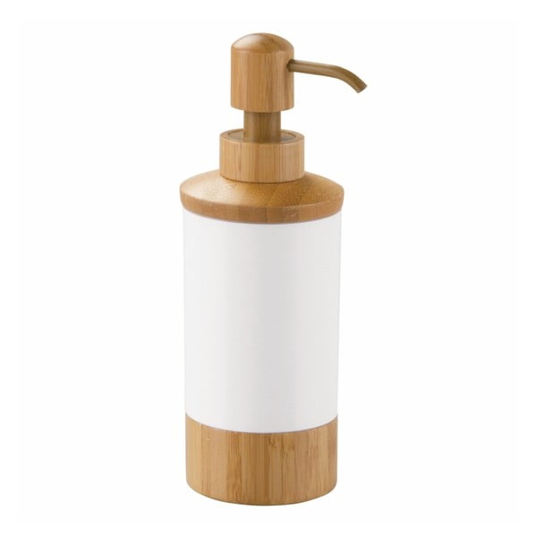 Světle hnědý dávkovač mýdla s bambusovým detailem InterDesign, 325 ml