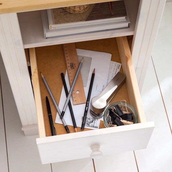 Работна маса с боров плот 50x140 cm Anita – Støraa-image-1