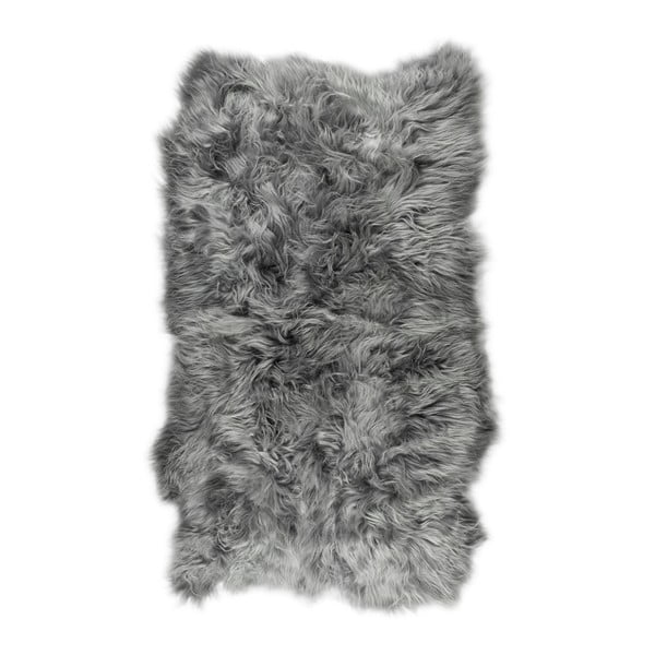 Šedý ovčí kožešinový koberec s dlouhým chlupem Arctic Fur Nilja, 120 x 180 cm