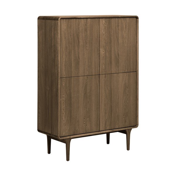 Тъмнокафяво шкафче от декор от дъб  100x140x40 cm Darwin – House Nordic