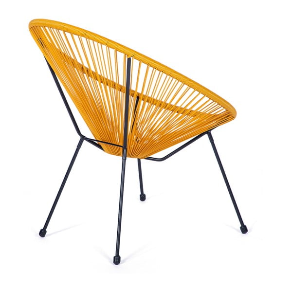 Жълт градински стол метален/пластмасов Avocado Comfort – Bonami Selection-image-3