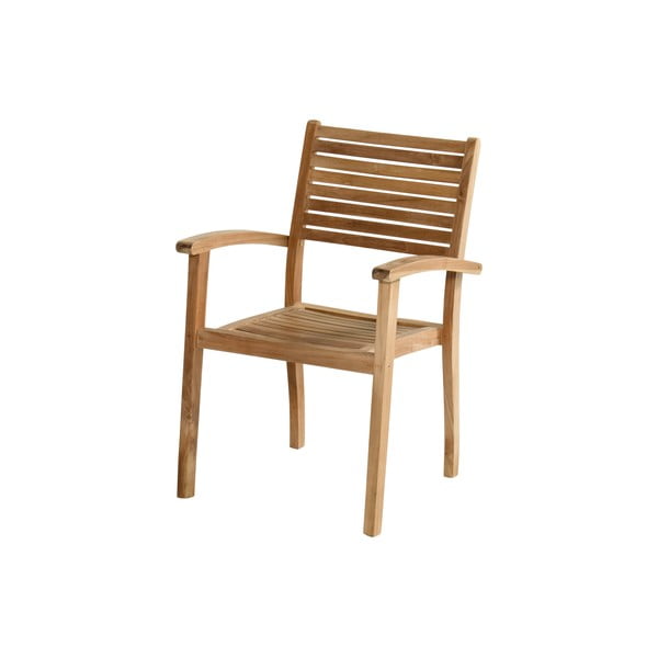 Градински стол от масивно дърво в естествен цвят Sunderland – Hartman