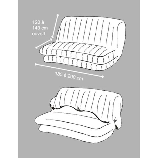 Светлосива ластична калъфка за 3-местен диван Essentiel – douceur d'intérieur-image-2