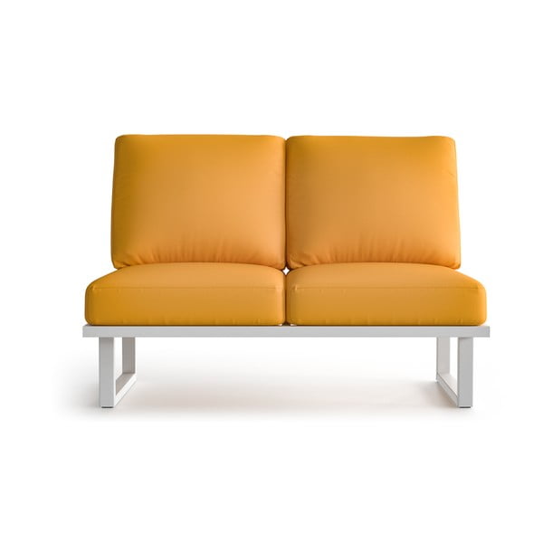Жълт градински диван с 2 места и светли крака Angie - Marie Claire Home