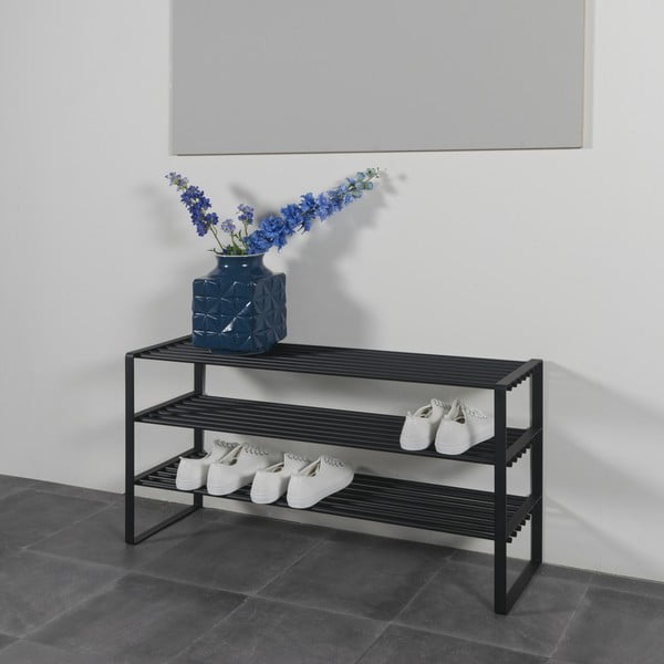 Черна метална стойка за обувки 100x48,5x29 cm Rex – Spinder Design-image-1