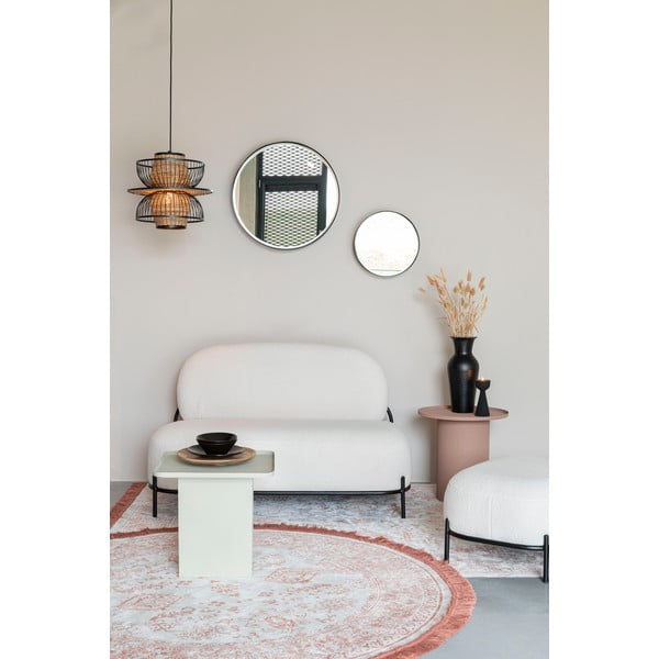 Кремав диван от букле 125 cm Polly – White Label-image-1