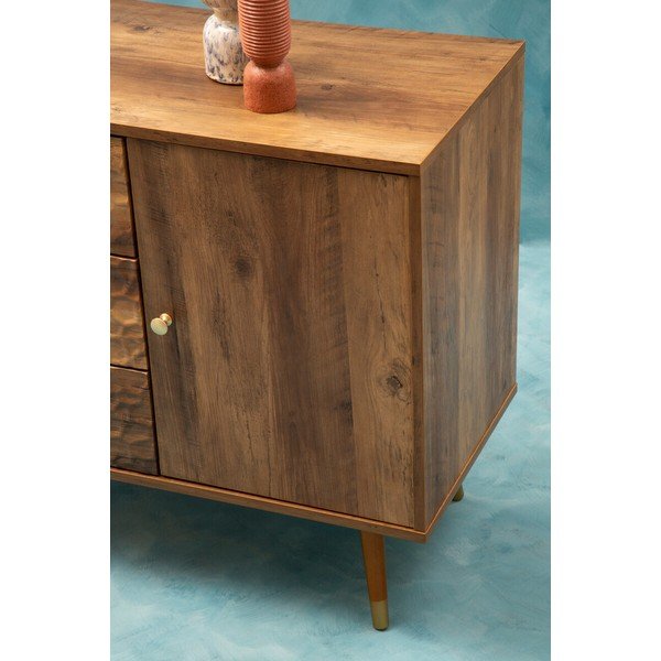 Скрин в тъмно естествен цвят 114x70x39 cm Frida – Premier Housewares-image-4