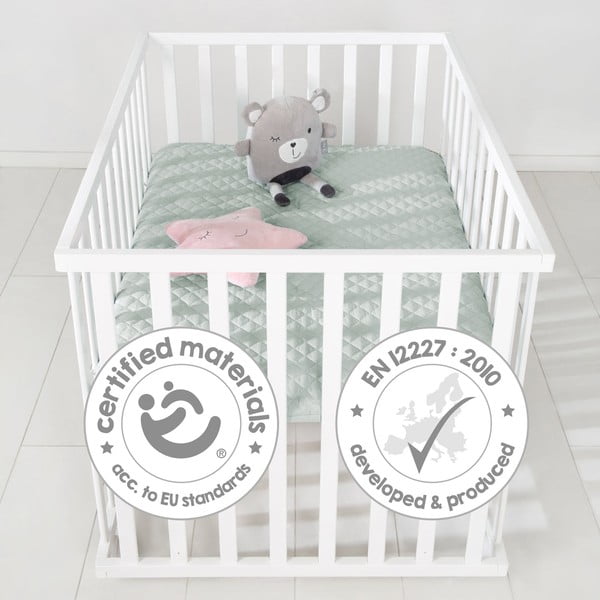 Бяла кошара за игра 100x75 cm на колелца Style – Roba-image-4