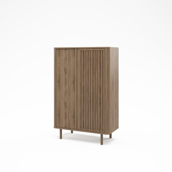 Шкафче от дъбов декор  в естествен цвят 86x130x40 cm Salma – Marckeric-image-3