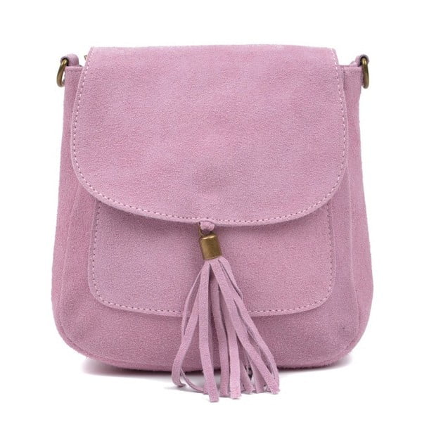 Розова кожена чанта Kaello - Anna Luchini