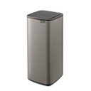 Сиво стоманено кошче за боклук отваряне с докосване 30 l Bo Touch – Brabantia
