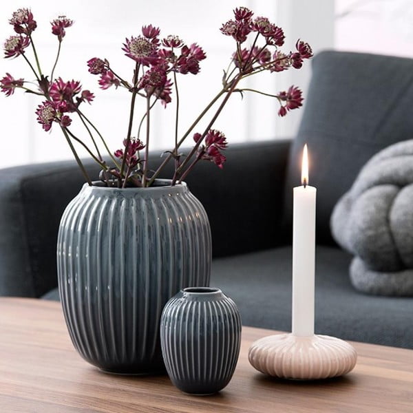 Ваза от антрацитен камък Hammershoi, ⌀ 8,5 cm Hammershøi - Kähler Design-image-3
