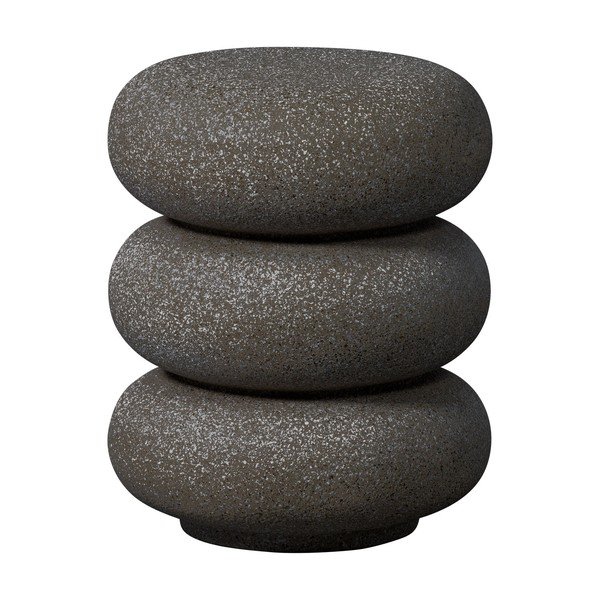 Кръгла градинска масичка от декор от камък ø 40 cm Laurel – WOOOD