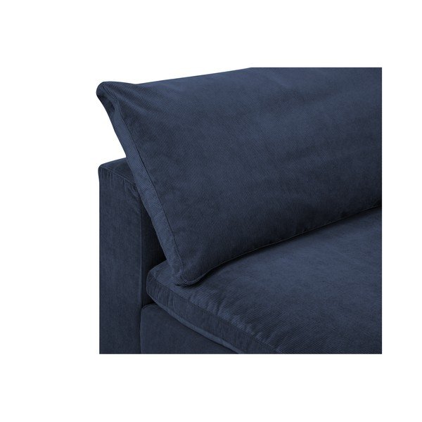 Тъмносиня ъглова част на модулен диван от велур Galaxy, десен ъгъл - Windsor & Co Sofas-image-1