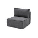 Модул за диван от велур в тъмносиво, централна част Nihad modular - Bobochic Paris